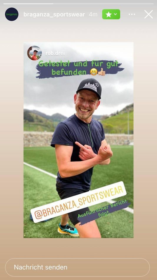 Trailrunner Rob3 testet braganza Shirt und gibt sein Statement ab