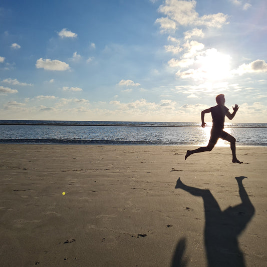 Christian beim Sprint an der Nordsee